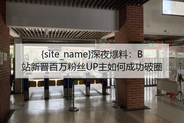 吃瓜网站深夜爆料：B站新晋百万粉丝UP主如何成功破圈