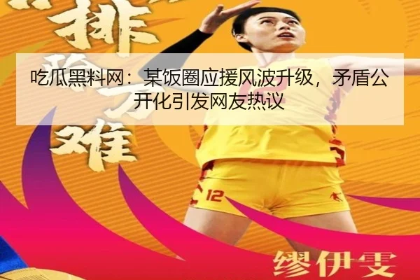 吃瓜黑料网：某饭圈应援风波升级，矛盾公开化引发网友热议